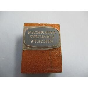 American Cancer Society Printing Letterpress Printers Wood Block Advertising
